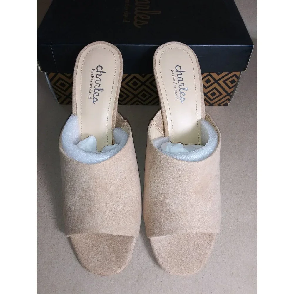 Charles By Charles David Hector Heeled Sandals Size 9.5 Color: Nude - Picture 5 of 5